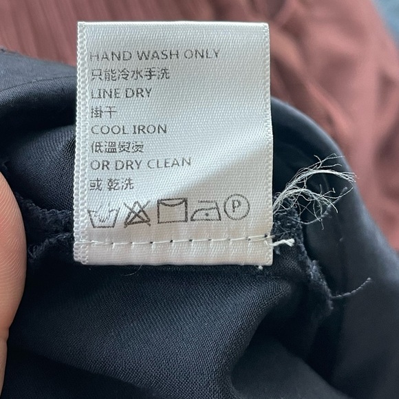 Paper London Lex Wide Leg Trouser Pants in Navy Size 14 - Picture 7 of 11